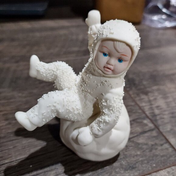 Snowbabies “Don't Fall Off & Hold On Tight" Dept 56 #7956 & #79685 2 Retired - Picture 5 of 13